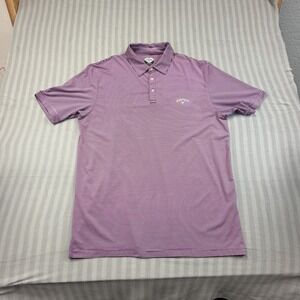 Callaway Golf Polo Men's Size XL Purple White Striped